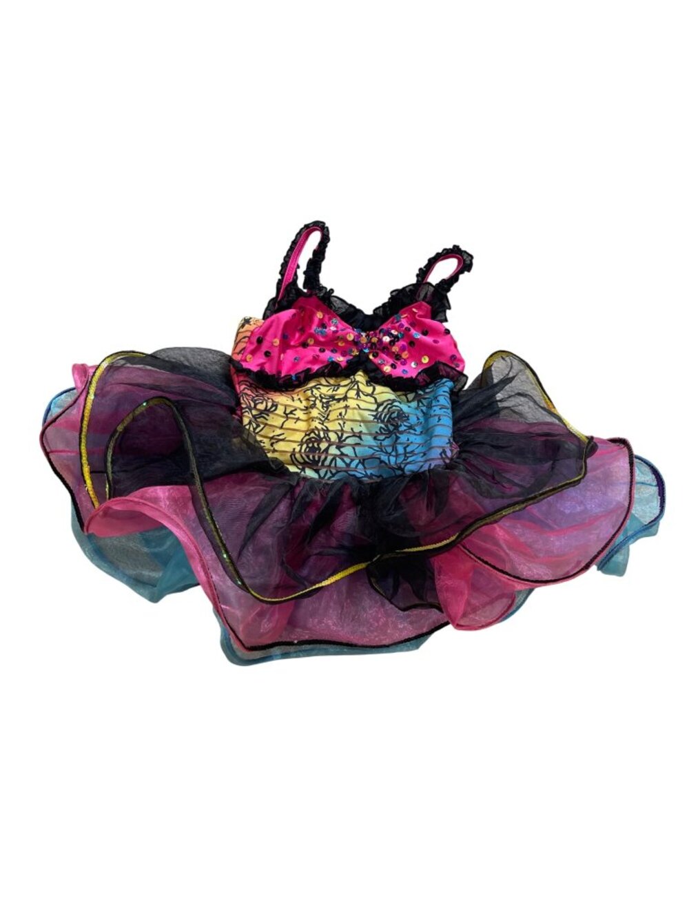 Art Stone Tutu Dance Costume‎ Girls Size LC Floral Ballet Leotard Recital Outfit